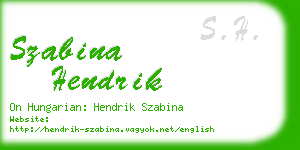 szabina hendrik business card